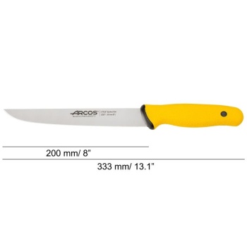 Нож мясной обвалочный 20см DUO PRO желтый