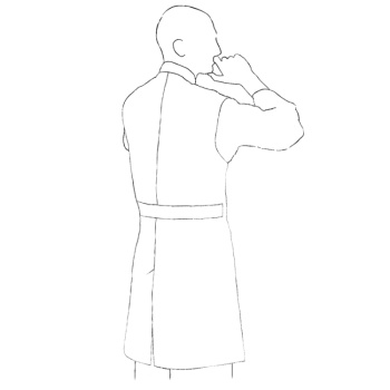 Халат мужской - модель Adam - цвет белый - 100% хлопок - 190 г/м2