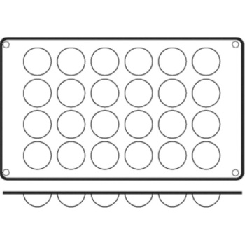 Форма "Полусфера" 24 выемки 30x15мм
