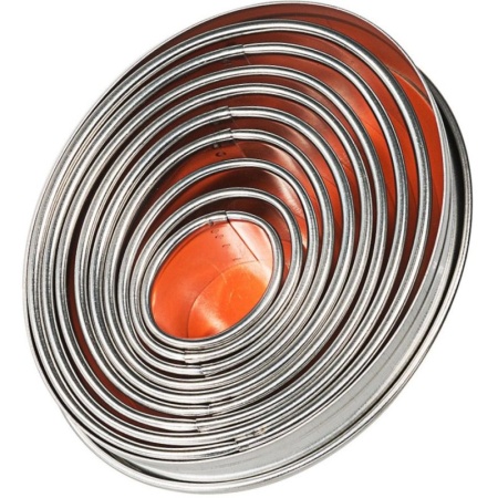 Набор из 9 овальных форм для теста 25x20-85x72мм Contacto