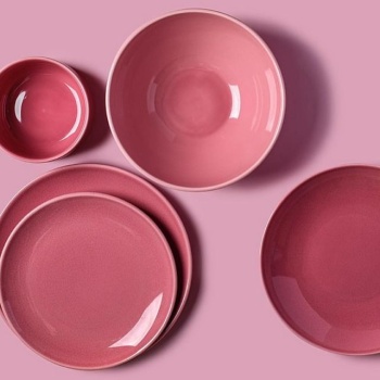 Тарелка Ø24см VINTAGE Pink розовая