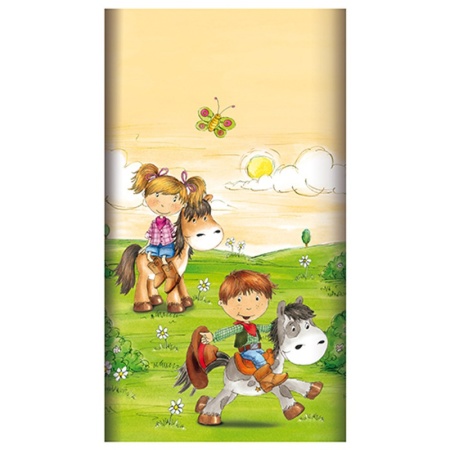 Скатерть бумажная 120x180см Ферма пони