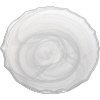 Блюдо стеклянное 23x(h)3см Istanbul белый дым