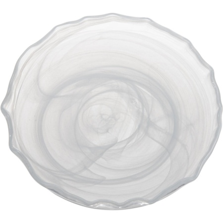 Блюдо стеклянное 23x(h)3см Istanbul белый дым