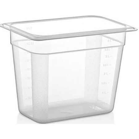 Гастроемкость GN 1/4 265x162x(h)200мм 4.5л матовая (PP)