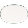 Блюдо, тарелка овальная 34x23см LINEA Green Hygge
