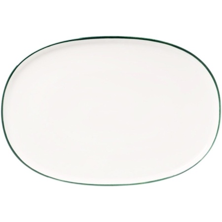 Блюдо, тарелка овальная 34x23см LINEA Green Hygge