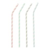 Соломка для питья гибкая бумажная 22см Ø6мм Stripes, 100шт