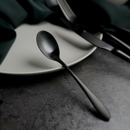 Ложка чайная 14.3см Alessi-Black черный матовый цвет PVD покрытие