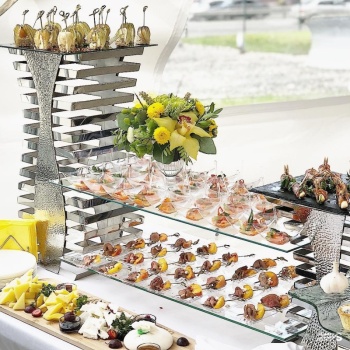 Подставка для буфетной системы "Skyline" нерж.сталь 25x25x34.5см хром