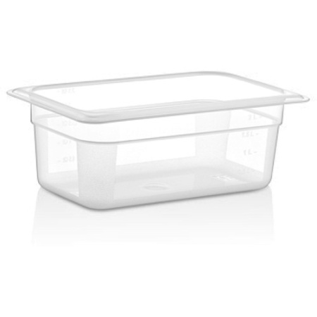 Гастроемкость GN 1/4 265x162x(h)100мм 2л матовая (PP) с крышкой
