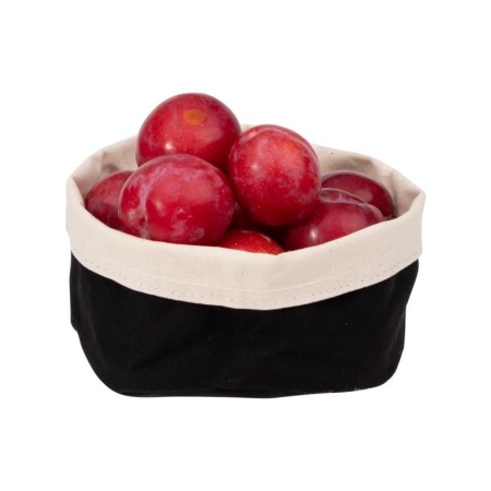 Корзинка для хлеба овальная 20x15x(h)10см черная/бежевая