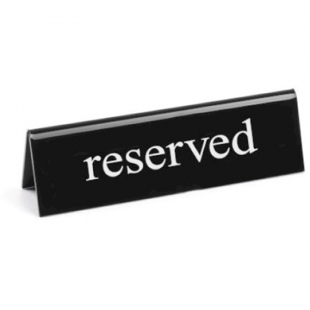 Настольная информационная табличка «Reserved», 130x35x(h)40мм