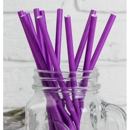Трубочки бумажные GVS-46 "Фиолет", цвет фиолетовый, 250 шт