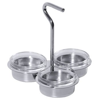 Мармеладница Ø14x13см Contacto с 3 стеклянными чашами Ø6см