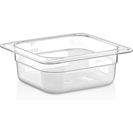 Гастроемкость GN 1/6 176x162x(h)65мм 0.75л прозрачная (PC)