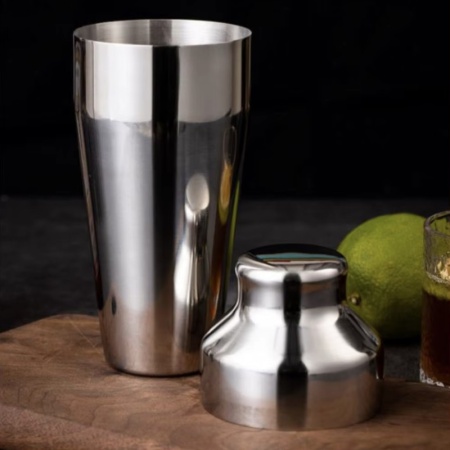 Шейкер барный 500мл Calabrese Profi-Chef нержавеющая сталь