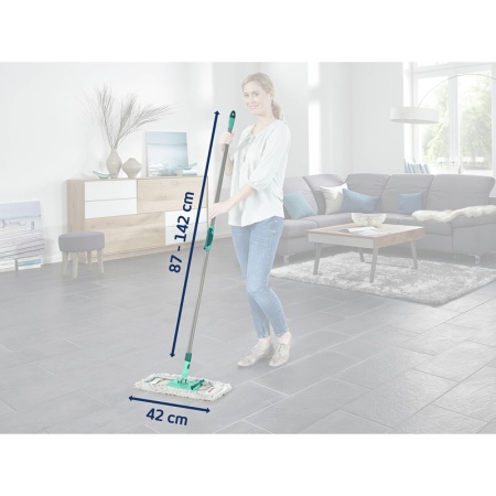Швабра для пола Profi XL 42см micro duo с телескопической ручкой 80-140см
