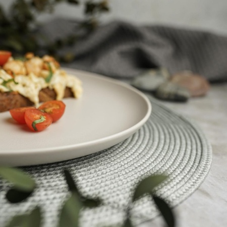 Тарелка с бортом Ø25.5cм NOBLE Fine Plus Light Grey