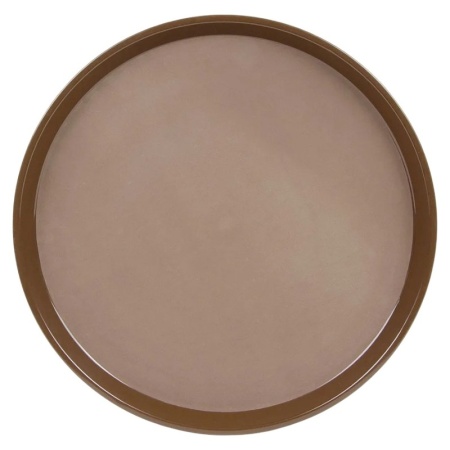 Поднос с нескользящей поверхностью Ø40.5см Cambro коричневый