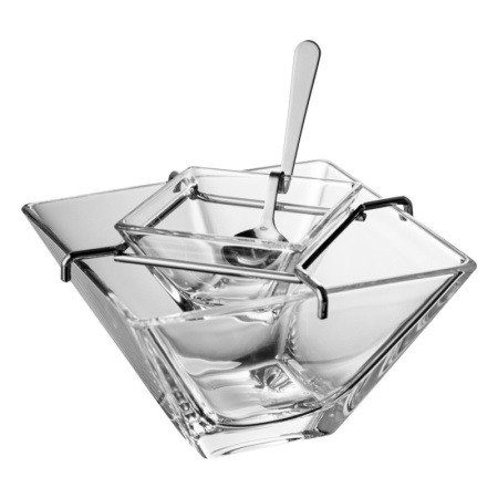 Икорница 14x(h)10см TORCELLO с ложечкой