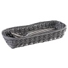 Корзинка для столовых приборов 27x10x4.5см серая APS