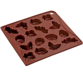 Форма силиконовая для шоколада "Насекомые" 180х170х21мм, 16 выемок