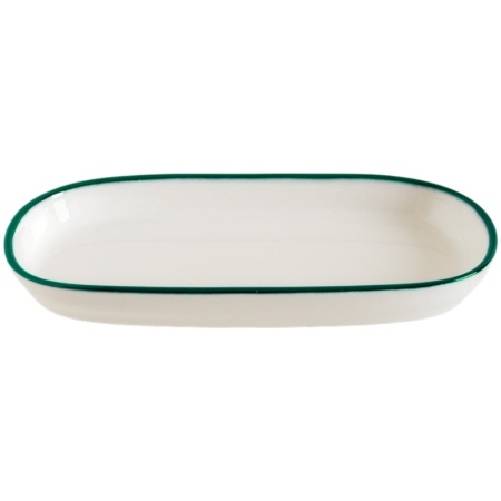 Тарелка овальная 14x7см LINEA Green Hygge