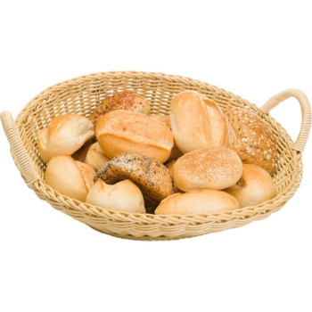 Корзинка для хлебобулочных изделий Ø42x18.5см св.бежевая