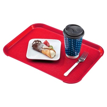 Поднос текстурная поверхность 45x35см Cambro красный