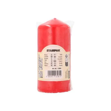 Свеча красная Ø6x(h)13см RED Pap Star