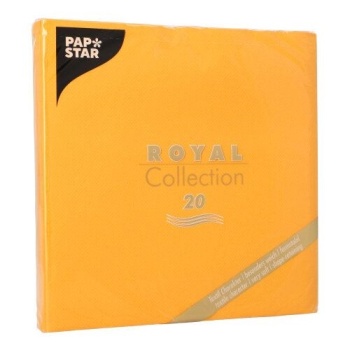 Салфетка 40x40см ROYAL Collection оранжевая, 20шт