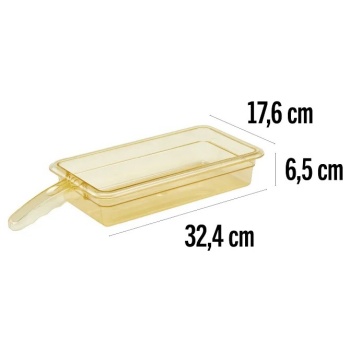 Гастроемкость с 1-ой ручкой GN 1/3 325x176x65мм Cambro термостойкая