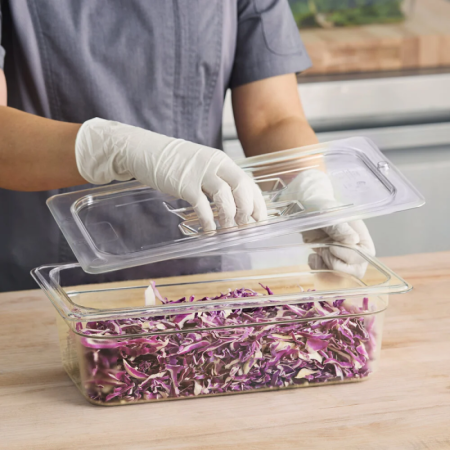 Крышка для гастроемкости GN 1/3 Camwear с ручками (PC) прозрачная