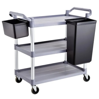 Тележка сервировочная открытая с 3 полками MMFK003 96x53x(h)97см серая