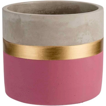 Ваза для цветов Ø12х(h)10.5см GOLD METTALIC LINE OLD PINK