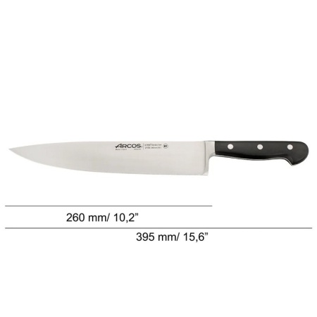 Нож поварской 26см черный CLASSIC PRO