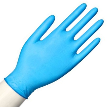 Перчатки латексные размер S голубые - 12254, 100шт