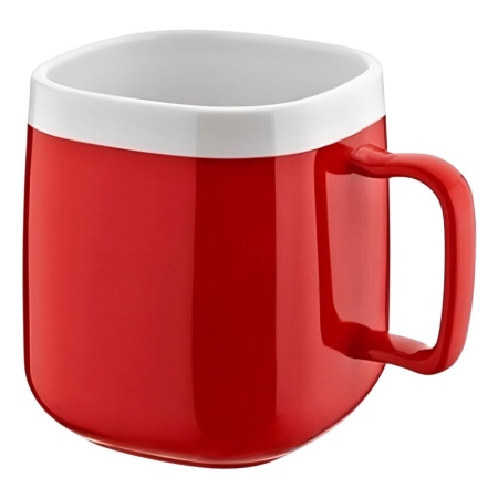 Кружка 330мл квадратная бело-красная GastroPlast поликарбонат (PC)