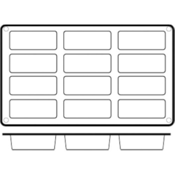 Форма "Прямоугольник" 12 выемок