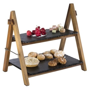 Этажерка сервировочная 36.5x26.5x(h)34см с прямоугольными досками APS