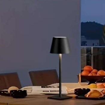 Лампа настольная беспроводная Ø11x(h)38см LED POST-MODERN MGline черного цвета