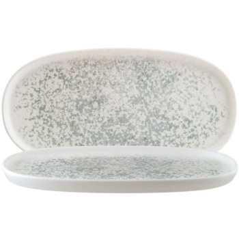 Блюдо, тарелка овальная 30x16см LUNAR OCEAN Blue Hygge