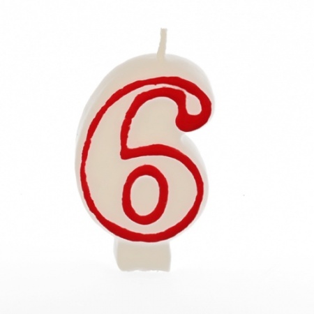 Свеча-цифра "6"