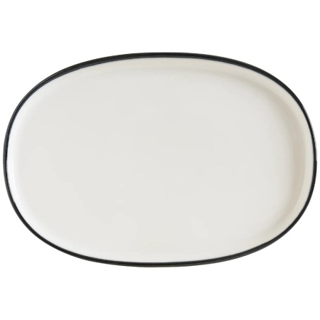 Блюдо, тарелка овальная 34x23см LINEA Black Hygge