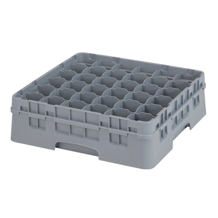 Кассета Camrack на 36 ячеек для мойки и хранения бокалов Ø7.3x11.4см Cambro серый
