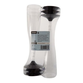 Бокал для шампанского 100мл прозрачный Pap Star полистирол, 6шт