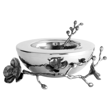 Блюдо для икры с ложкой Ø15см BLACK ORCHID