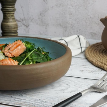 Блюдо, салатник 700мл Ø19.2cм Blue Matt TAIGA