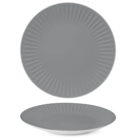 Тарелка плоская Ø27cм RIBBY графит